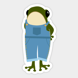 Frog in overalls Sticker